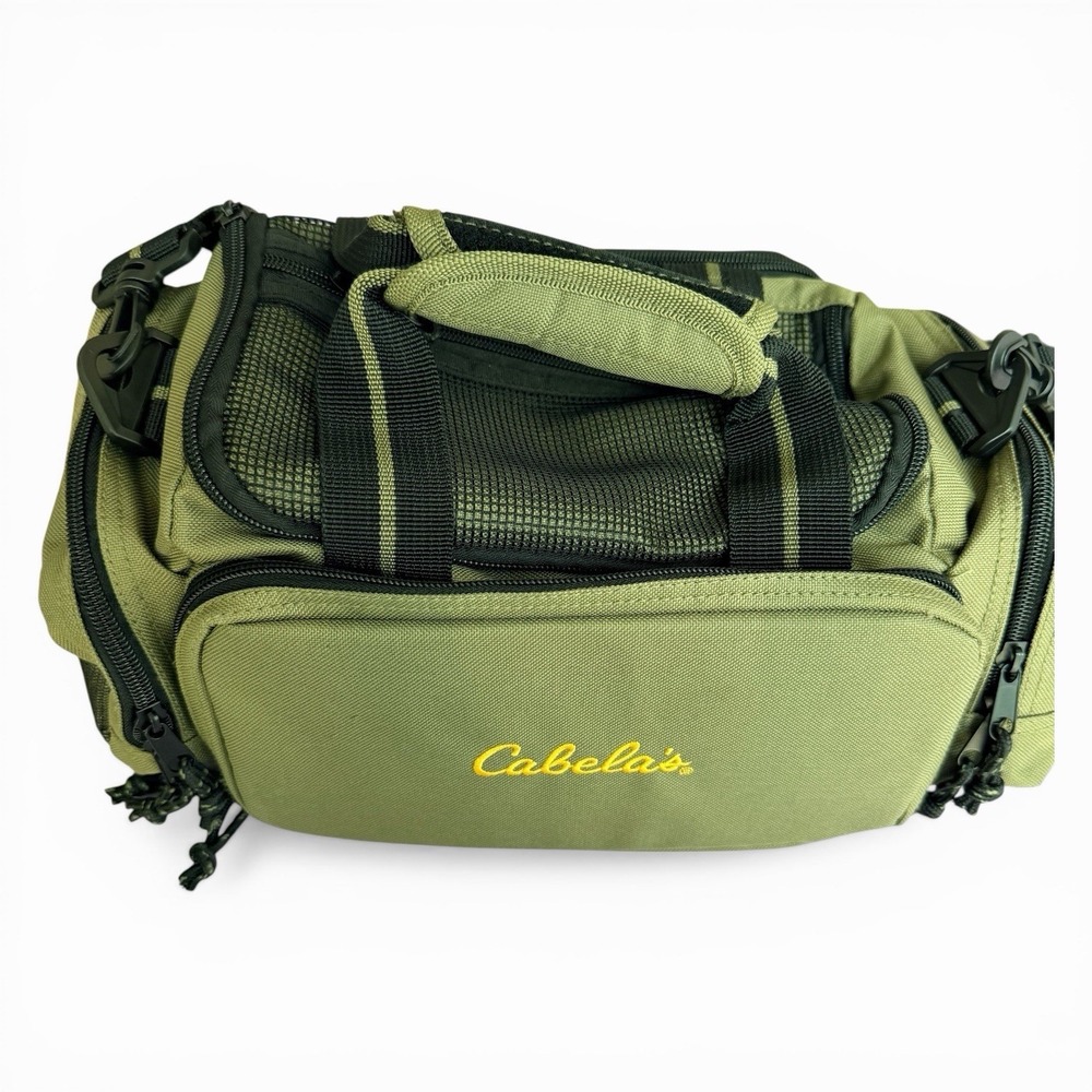 Cabela's Fishing Sling Bag Waist Pack Utility Tackle Bag Crossbody Green